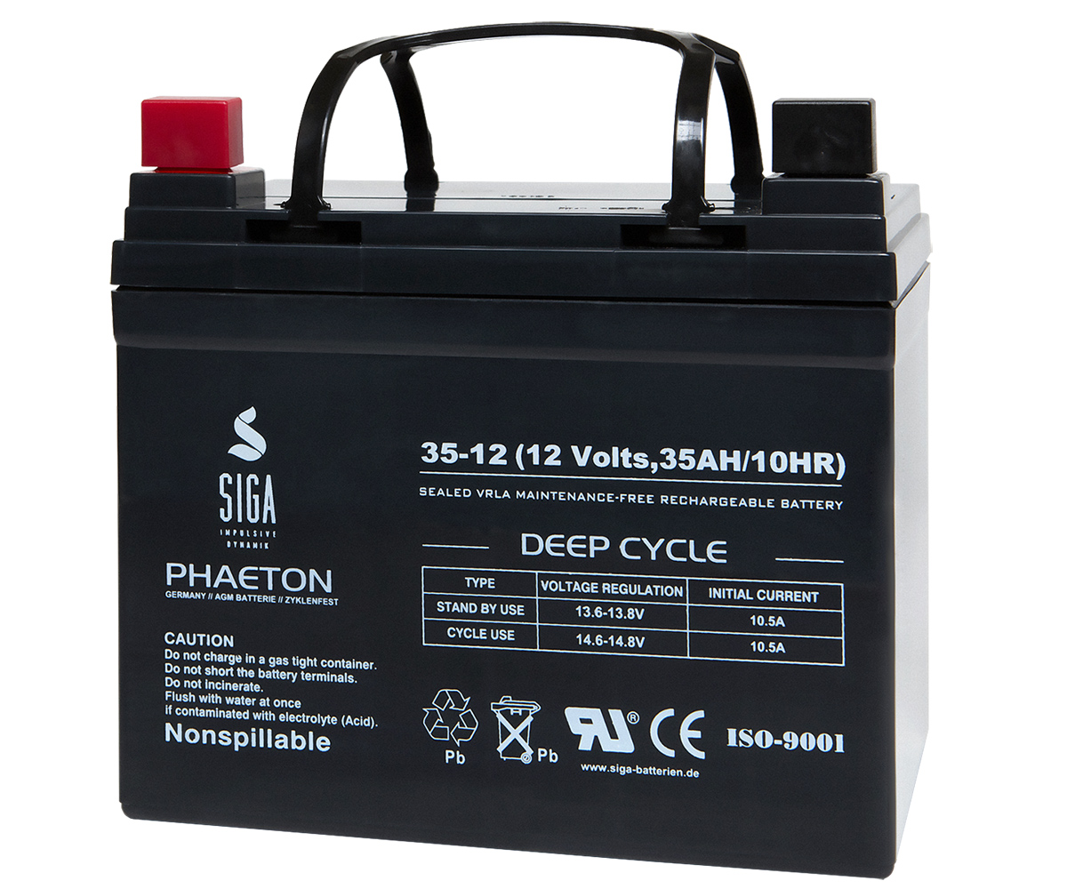 SIGA Akku 3,4Ah 12V AGM GEL Batterie ersetzt 3,1Ah 3,2Ah 3,3Ah ZYKLENFEST 